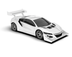 White sport car on transparent background. 3d rendering - illustration png