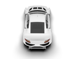 White sport car on transparent background. 3d rendering - illustration png