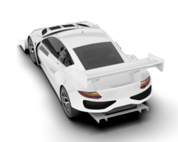 blanco deporte coche en transparente antecedentes. 3d representación - ilustración png