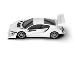 White sport car on transparent background. 3d rendering - illustration png