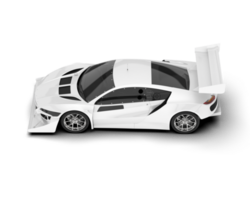 White sport car on transparent background. 3d rendering - illustration png