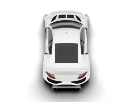 White sport car on transparent background. 3d rendering - illustration png