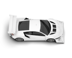 blanco deporte coche en transparente antecedentes. 3d representación - ilustración png