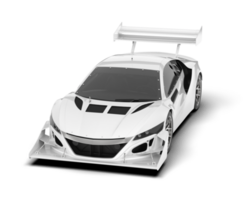 White sport car on transparent background. 3d rendering - illustration png