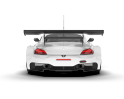 White sport car on transparent background. 3d rendering - illustration png