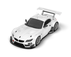 Weiß Sport Auto auf transparent Hintergrund. 3d Rendern - - Illustration png