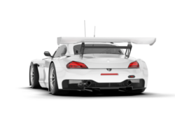 White sport car on transparent background. 3d rendering - illustration png