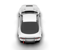 White sport car on transparent background. 3d rendering - illustration png