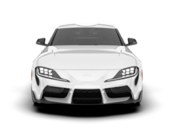 White sport car on transparent background. 3d rendering - illustration png