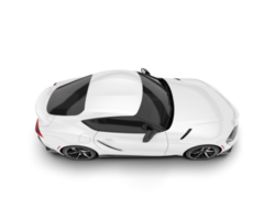 White sport car on transparent background. 3d rendering - illustration png