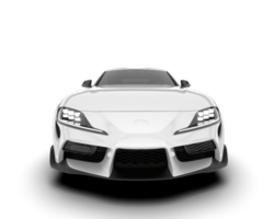 White sport car on transparent background. 3d rendering - illustration png