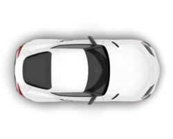 White sport car on transparent background. 3d rendering - illustration png