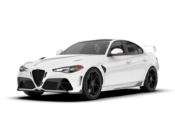 White sport car on transparent background. 3d rendering - illustration png