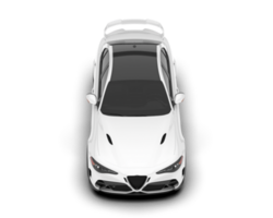 White sport car on transparent background. 3d rendering - illustration png