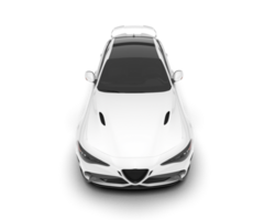blanco deporte coche en transparente antecedentes. 3d representación - ilustración png