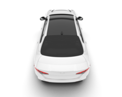 White sport car on transparent background. 3d rendering - illustration png