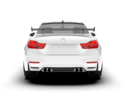 blanc sport voiture sur transparent Contexte. 3d le rendu - illustration png