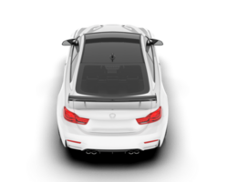 Weiß Sport Auto auf transparent Hintergrund. 3d Rendern - - Illustration png