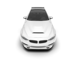 blanc sport voiture sur transparent Contexte. 3d le rendu - illustration png