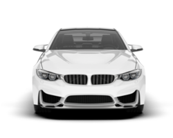 White sport car on transparent background. 3d rendering - illustration png