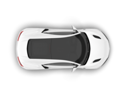 blanc sport voiture sur transparent Contexte. 3d le rendu - illustration png