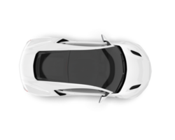 White sport car on transparent background. 3d rendering - illustration png