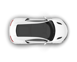 White sport car on transparent background. 3d rendering - illustration png