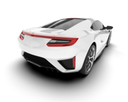 wit sport auto Aan transparant achtergrond. 3d renderen - illustratie png