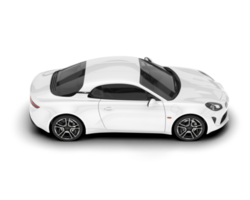 White sport car on transparent background. 3d rendering - illustration png