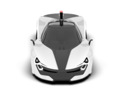 White sport car on transparent background. 3d rendering - illustration png