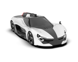 White sport car on transparent background. 3d rendering - illustration png