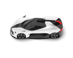 White sport car on transparent background. 3d rendering - illustration png