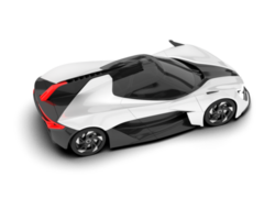 White sport car on transparent background. 3d rendering - illustration png