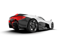 White sport car on transparent background. 3d rendering - illustration png