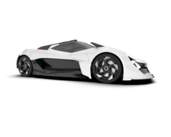 White sport car on transparent background. 3d rendering - illustration png