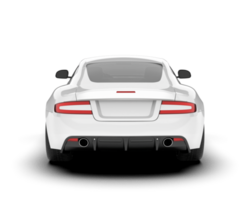 White sport car on transparent background. 3d rendering - illustration png