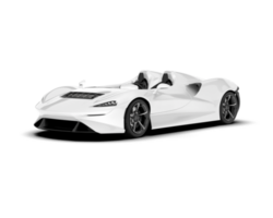 White sport car on transparent background. 3d rendering - illustration png