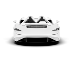 White sport car on transparent background. 3d rendering - illustration png