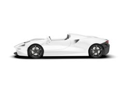 White sport car on transparent background. 3d rendering - illustration png