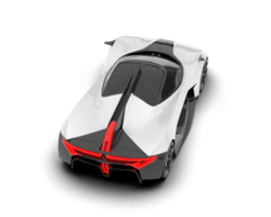 White sport car on transparent background. 3d rendering - illustration png