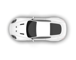 White sport car on transparent background. 3d rendering - illustration png