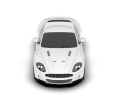 White sport car on transparent background. 3d rendering - illustration png