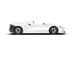 White sport car on transparent background. 3d rendering - illustration png