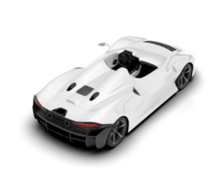 White sport car on transparent background. 3d rendering - illustration png