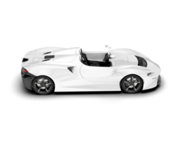 White sport car on transparent background. 3d rendering - illustration png