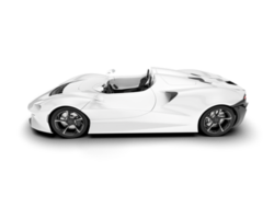 White sport car on transparent background. 3d rendering - illustration png