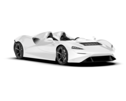 White sport car on transparent background. 3d rendering - illustration png