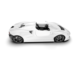 White sport car on transparent background. 3d rendering - illustration png