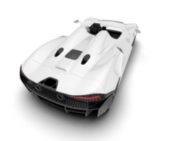 White sport car on transparent background. 3d rendering - illustration png