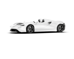 White sport car on transparent background. 3d rendering - illustration png